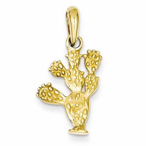 14k Gold 3-D Cactus Pendant, Pendants for Necklace