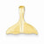 14k Gold 3-D Polished Whale Tail Slide Pendant, Pendants for Necklace