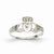 14k Yellow Gold White Gold Womens Claddagh Ring