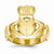 14k Yellow Gold Men's Claddagh Ring