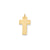 Polished Cross Charm in 14k Gold