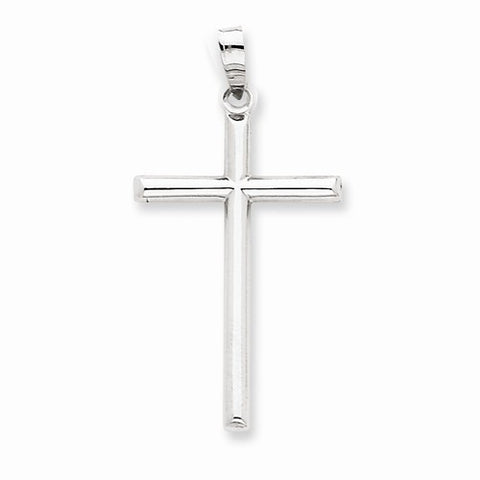 14k White Gold Hollow Cross pendant, Beautiful Pendants for Necklace