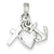 14k White Gold Faith, Hope & Charity Charm hide-image