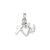 Faith, Hope & Charity Charm in 14k White Gold