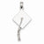 14k White Gold 3-D Graduation Cap w/Moveable Tassel Pendant, Pendants for Necklace