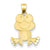 14k Gold Frog Charm hide-image