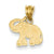 14k Gold Elephant Charm hide-image