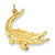 14k Gold Alligator Charm hide-image