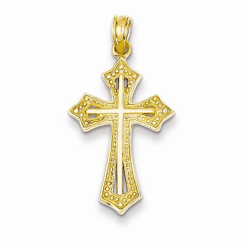 14k Gold Passion Cross Pendant, Charm