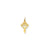 Dove Cross Charm in 14k Gold