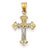 14k Gold Two-tone INRI Crucifix Charm hide-image