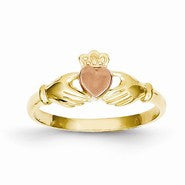 14k Two-tone Claddagh Ring