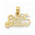 14k Gold Sweet Sixteen Pendant, Pendants for Necklace