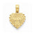 14k Gold Sweet 16 on Heart Disk Pendant, Pendants for Necklace