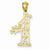 14k Gold #1 Nana Pendant, Pendants for Necklace