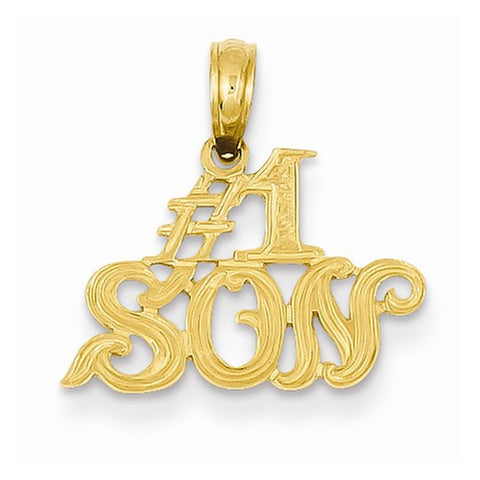 14k Gold #1 Son pendant, Gorgeous Pendants for Necklace