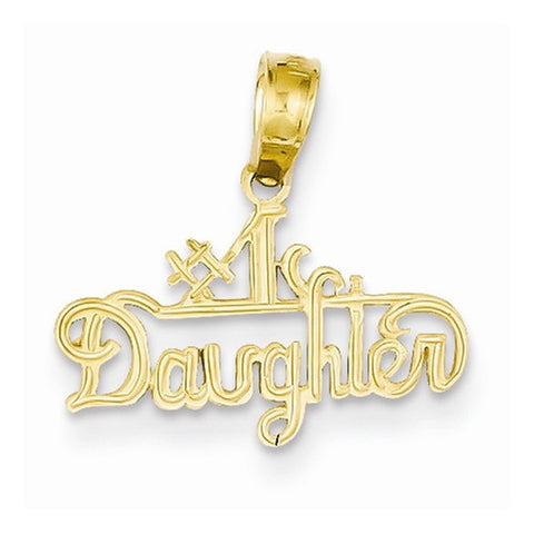 14k Gold #1 Daughter pendant, Classy Pendants for Necklace