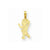 14k Gold Little Girl Walking with Flowers Pendant, Pendants for Necklace