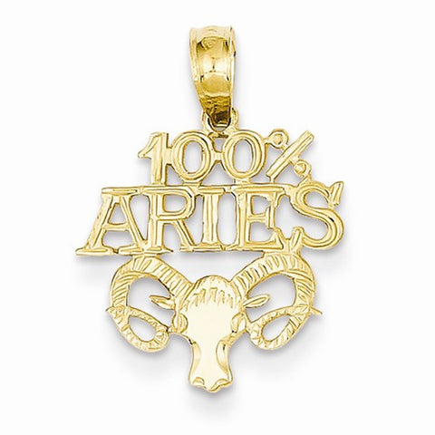 14k Gold 100% Aries Pendant, Pendants for Necklace