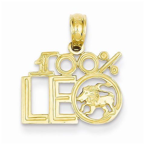 14k Gold 100% Leo Pendant, Pendants for Necklace