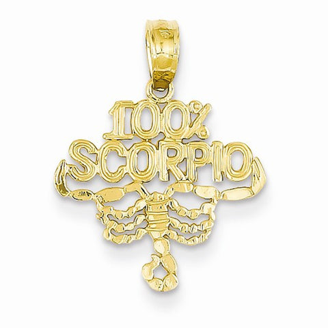 14k Gold 100% Scorpio Pendant, Pendants for Necklace