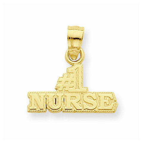 14k Gold #1 Nurse Pendant, Pendants for Necklace