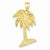 14k Gold Large Palm Tree Pendant, Pendants for Necklace