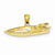 14k Gold 2-D Speed Boat Pendant, Pendants for Necklace