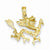 14k Gold 3-D Dragon Pendant, Pendants for Necklace