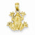 14k Gold 2-D Frog Pendant, Pendants for Necklace