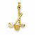 14k Gold 3-D Clubs and Ball Pendant, Pendants for Necklace