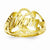 14k Yellow Gold Polished Mom Ring