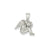 Satin Angel Charm in 14k White Gold