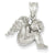 14k White Gold Satin Angel Charm hide-image