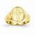 14k Yellow Gold Polished Eternal Life Cross Ring