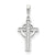 14k White Gold Celtic Cross Charm hide-image