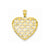 Diamond-cut Heart Charm in 14k Gold