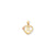 Initial E in Heart Charm in 14k Gold Two-tone