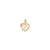 Initial H in Heart Charm in 14k Gold Two-tone