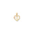 Initial J in Heart Charm in 14k Gold Two-tone