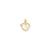 Initial K in Heart Charm in 14k Gold Two-tone
