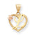 14k Gold Two-Tone Initial L in Heart Charm hide-image