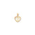 Initial L in Heart Charm in 14k Gold Two-tone