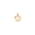 Initial N in Heart Charm in 14k Gold Two-tone