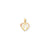 Initial O in Heart Charm in 14k Gold Two-tone