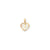 Initial P in Heart Charm in 14k Gold Two-tone