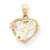 14k Gold Two-Tone Initial P in Heart Charm hide-image