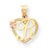 14k Gold Two-Tone Initial R in Heart Charm hide-image