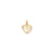Initial R in Heart Charm in 14k Gold Two-tone