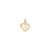 Initial S in Heart Charm in 14k Gold Two-tone